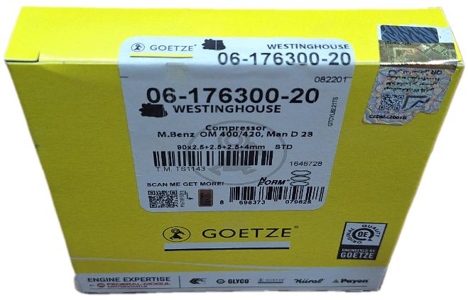 رینگ پمپ باد سایز ۹۰ برند گوتزه آلمان کامیون بنز دهتن