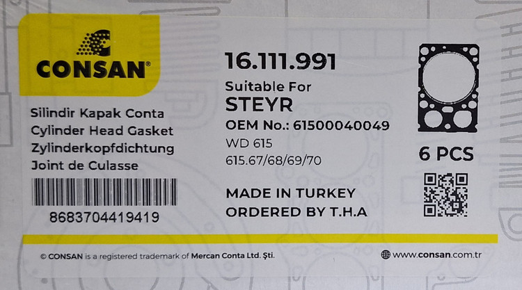 خرید واشر سرسیلندر آمیکو برند CONSAN